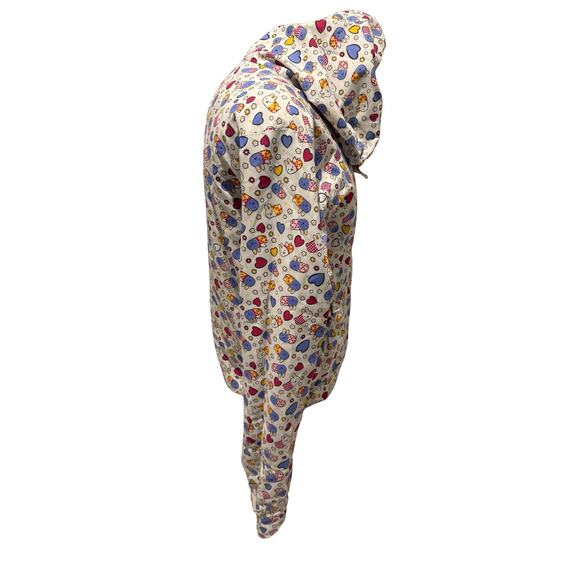 Reversible Kawaii Hoodie XL Zip Up Jacket Bunny Bear Hearts Harajuku Anime - Picture 8 of 10